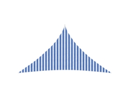 Vidaxl Vela De Sombra 4,5 X 4,5 X 4,5 M Hdpe Triangular Azul E Branco