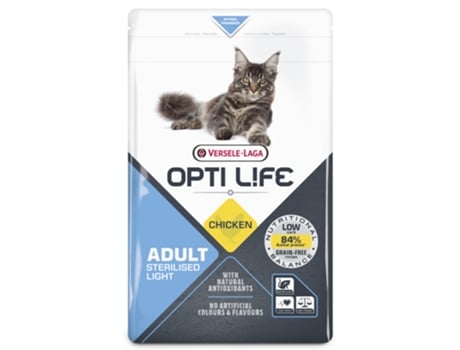 Ração seca para Gato VERSELE-LAGA OPTI LIFE Adulto Esterilizado Frango (Quantidade: 2,5 kg)