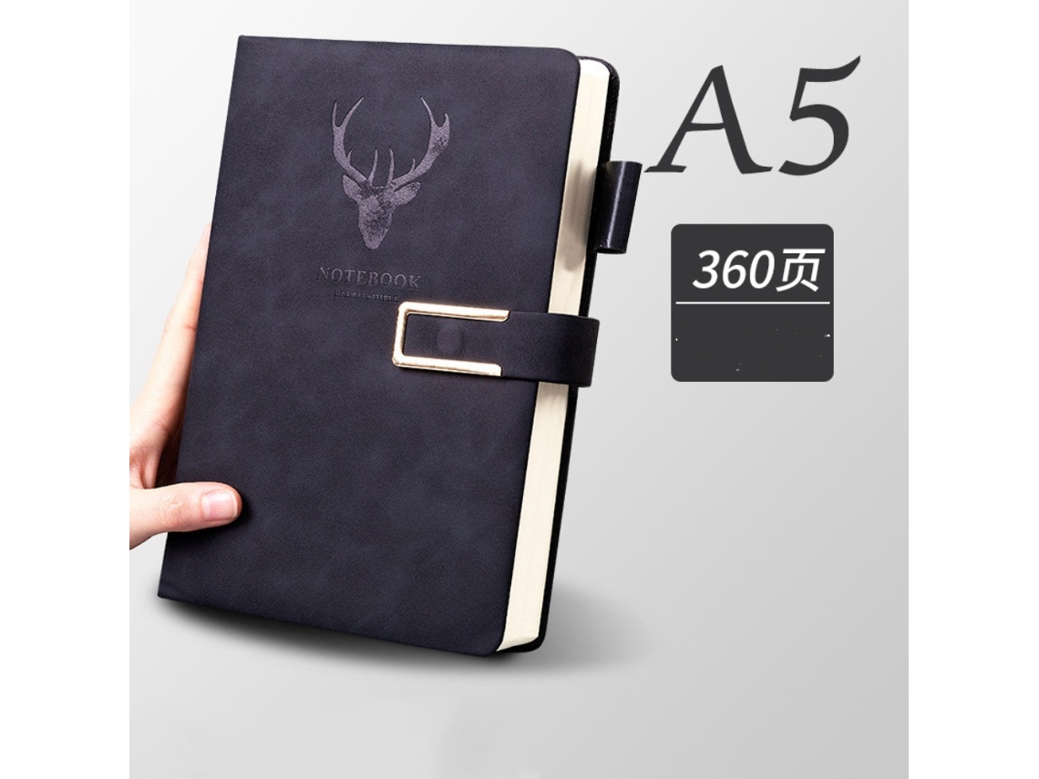 Caderno Diário A5 Preto Slowmoose