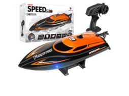 Barco Rc Laranjahxjrc Hj812 2.4g 4ch Alta Velocidade Luz Led À Prova D'água Brinquedo MDUG
