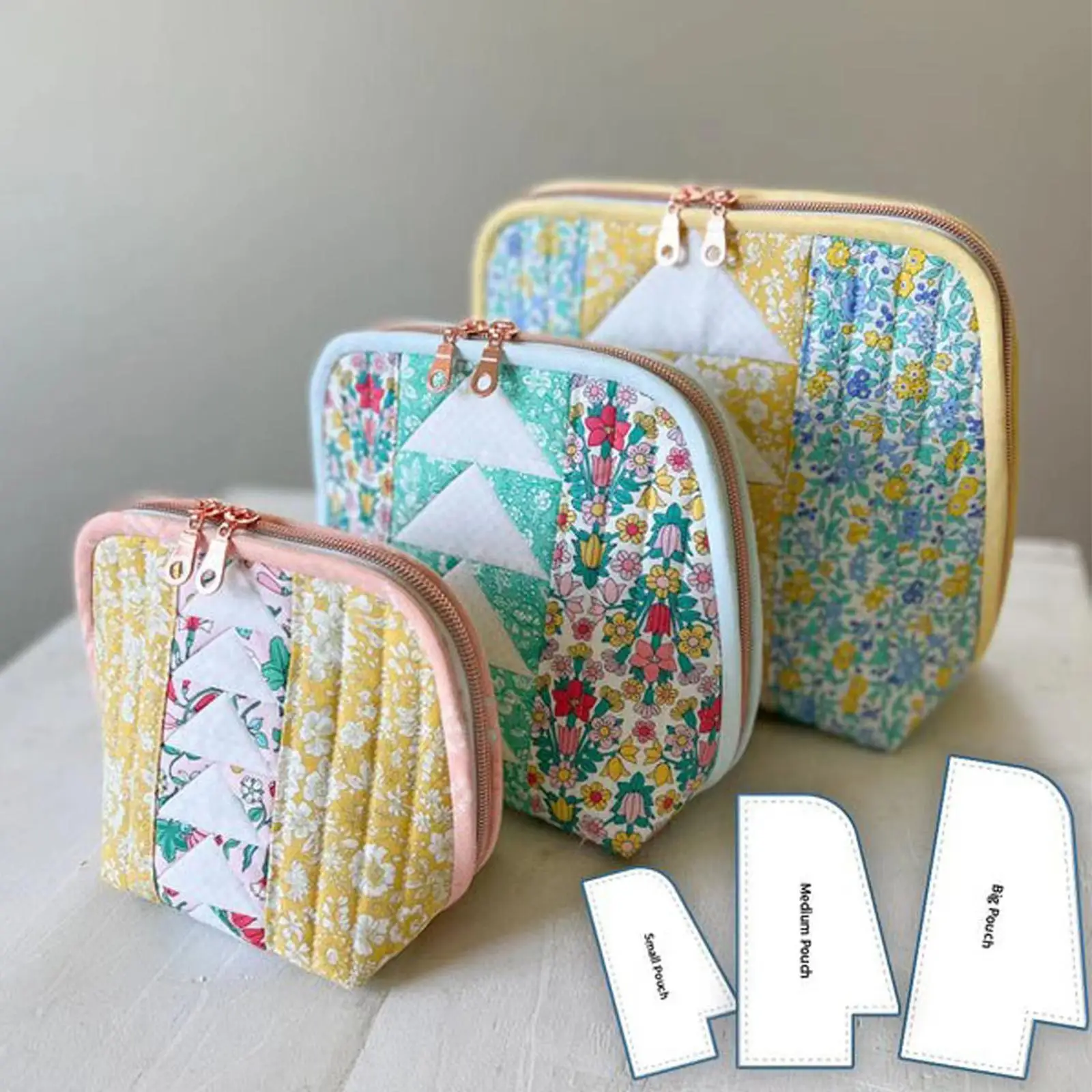1 Régua de Costura Acrílica Conjunto Moldes para Bolsas Fofas e Coloridas BRILVIBERA