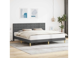 Vidaxl Estrutura Da Cama Cinzento-escuro 180 X 200 Cm Tecido