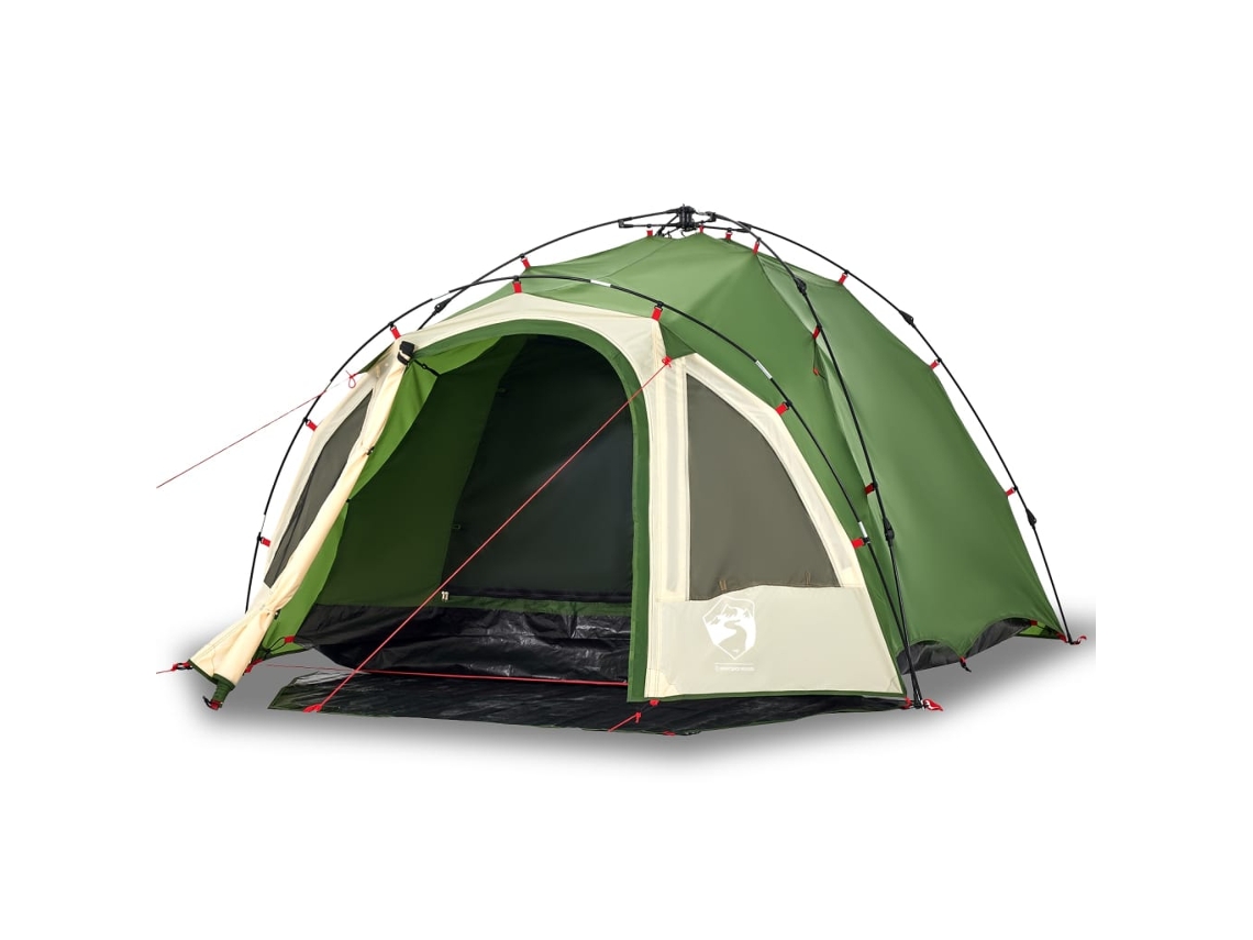 Tenda de campismo cúpula para 3 pessoas VIDAXL libertação rápida verde