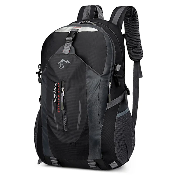 Mochila De Caminhada 40l Impermeável E Leve Para Trilhas, Trekking E Viagens Ao Ar Livre, Modelo Xf22, Preta