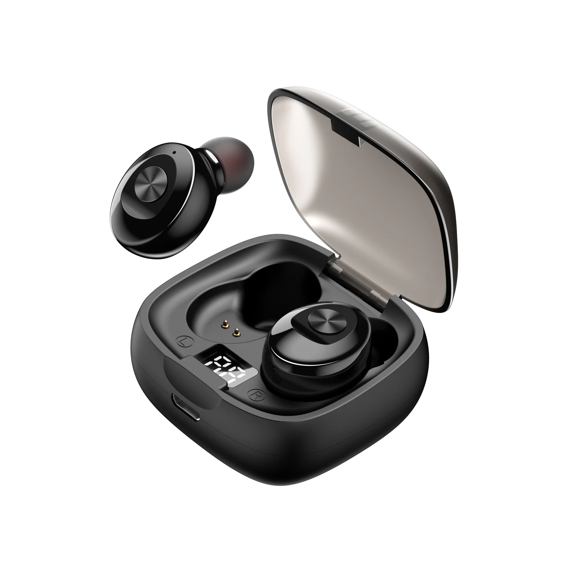 Fones De Ouvido Sem Fio Bluetooth Com Tradução Simultânea (preto), Estéreo Tws De Alta Qualidade Com Visor Digital Led.