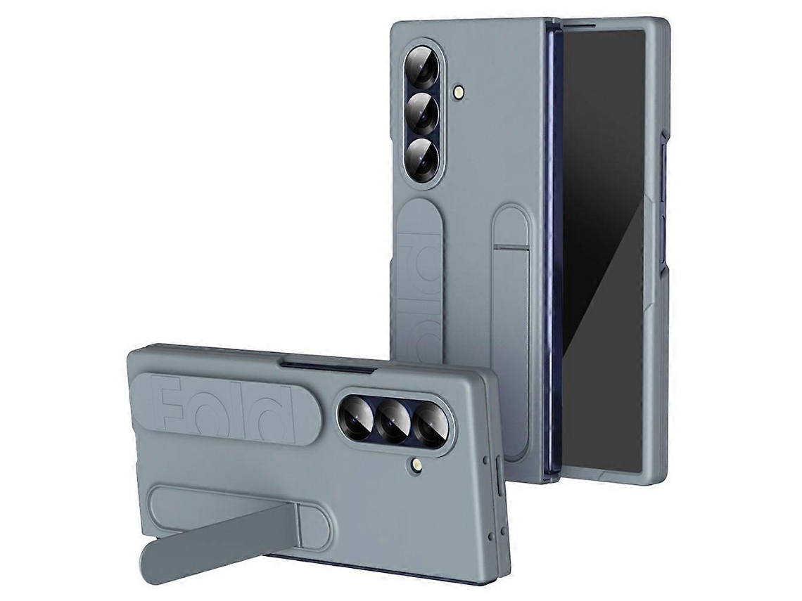 Loja Iberiancapa Para Samsung Galaxy Z Fold8 Com Suporte E Pulseira, Material Pc E Silicone - Cinza
