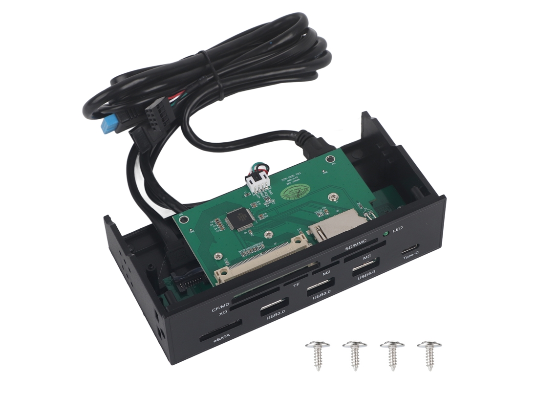 Leitor De Cartões Interno Multifuncional Painel Frontal De Pc 5.25 Polegadas Com Portas Usb 3.0, Usb 3.1 E Esata