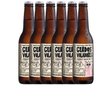 Cerveja BARCELONA BEER Cerdos Voladores Ipa 0.33L (6 unidades)