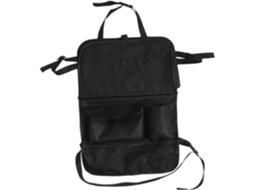 Organizador Encosto para banco de carro, com diversas bolsas para armazenamento.