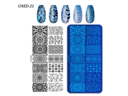 Placas De Transferência De Unhas, 3 Peças Retangularesom-d21