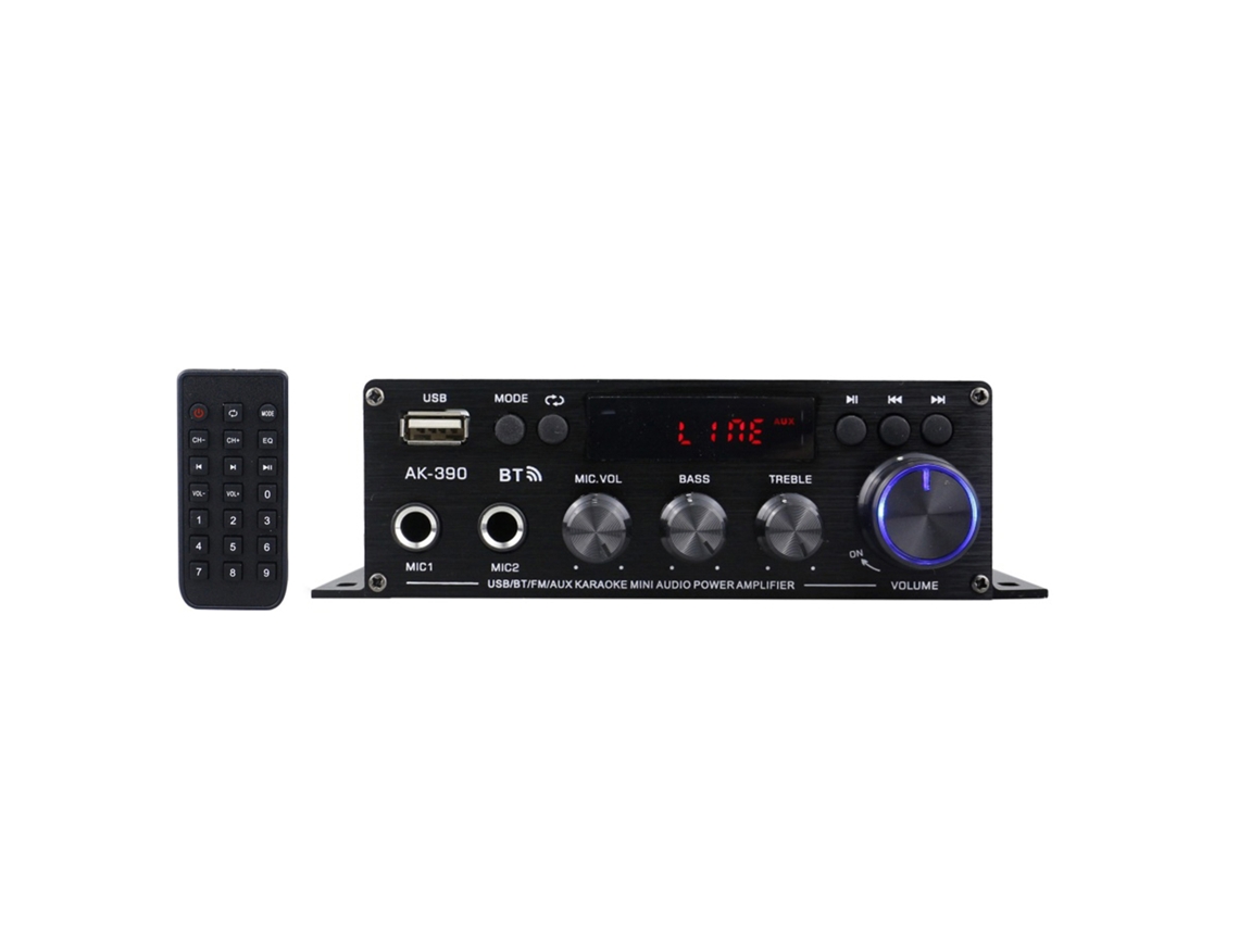 Amplificador Bluetooth para carro, controle remoto EOOCOO