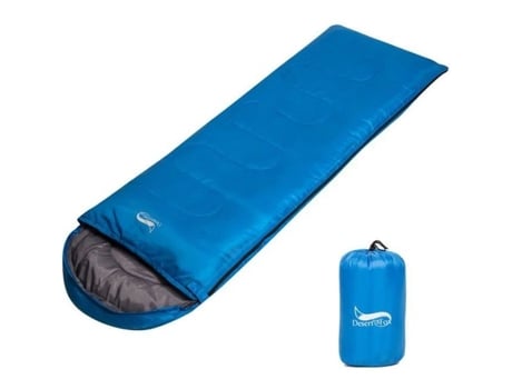 Saco de dormir leve e extremamente frio para camping, caminhadas e capuz profissional ao ar livre com cabo azul METISBOX