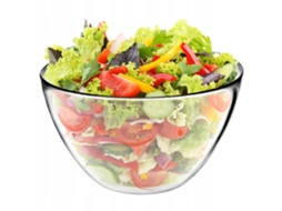 Saladeira de vidro para aperitivos, salada, frutas, 6 polegadas, tigela grande e funda Kadax