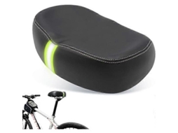 Rebe-asiento Amplio Y Cómodo Sin Nariz Para Bicicleta Con Acolchado De Espuma De Memoria Resistente Al Agua Y Reflectante Blanco