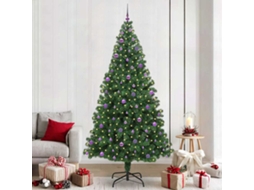 Vidaxl Árvore De Natal Artificial Verde 240 Cm Pvc, Aço E Plástico