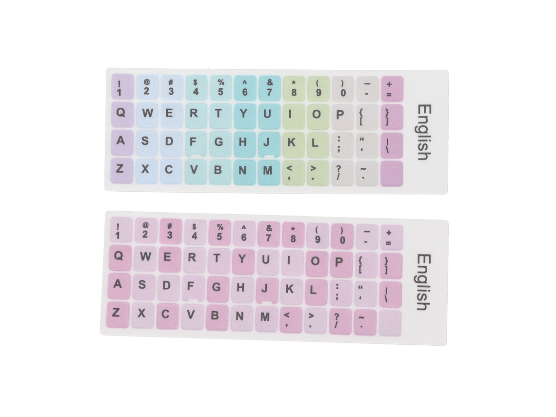 Aetheria 2pcs Adesivos de Teclado em Inglês Pvc À Prova D'água e Poeira para Laptops e Desktops
