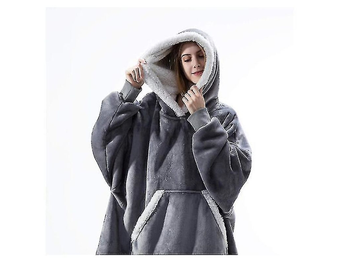 2026 sudadera com Capuz Oversize de Lã de Cordeiro Suave e Quente para Usar como Manta