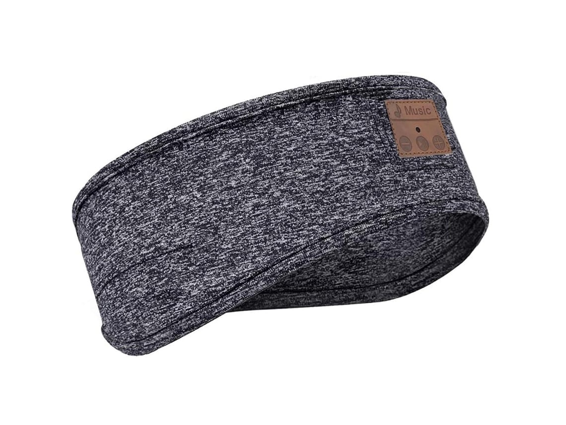 Fones de ouvido sem fio para som, faixa de cabeça Bluetooth com alto-falante, capa-olho para som de viagem com microfone.