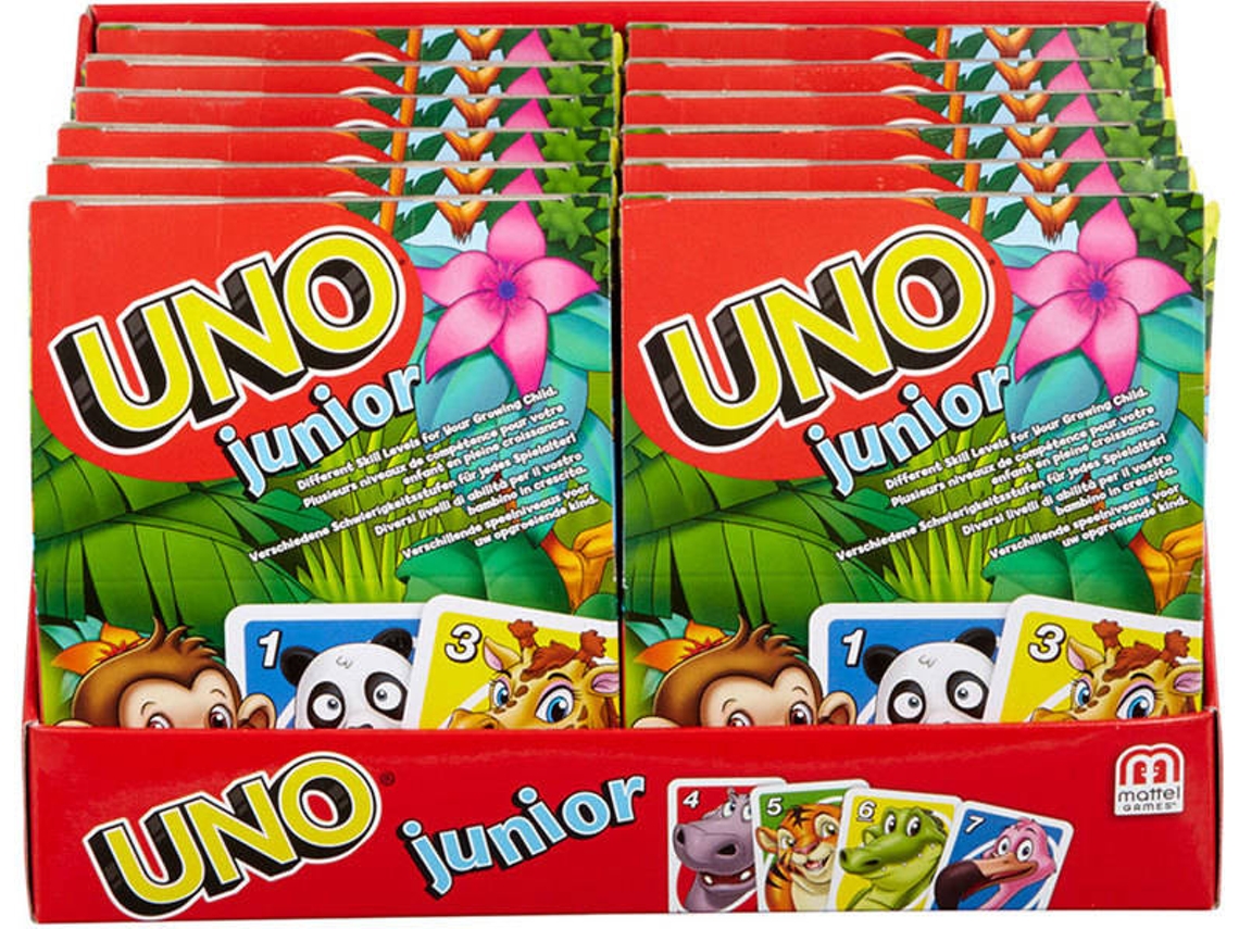 Mattel Games - UNO júnior - Jogo de cartas, Jogos cartas criança