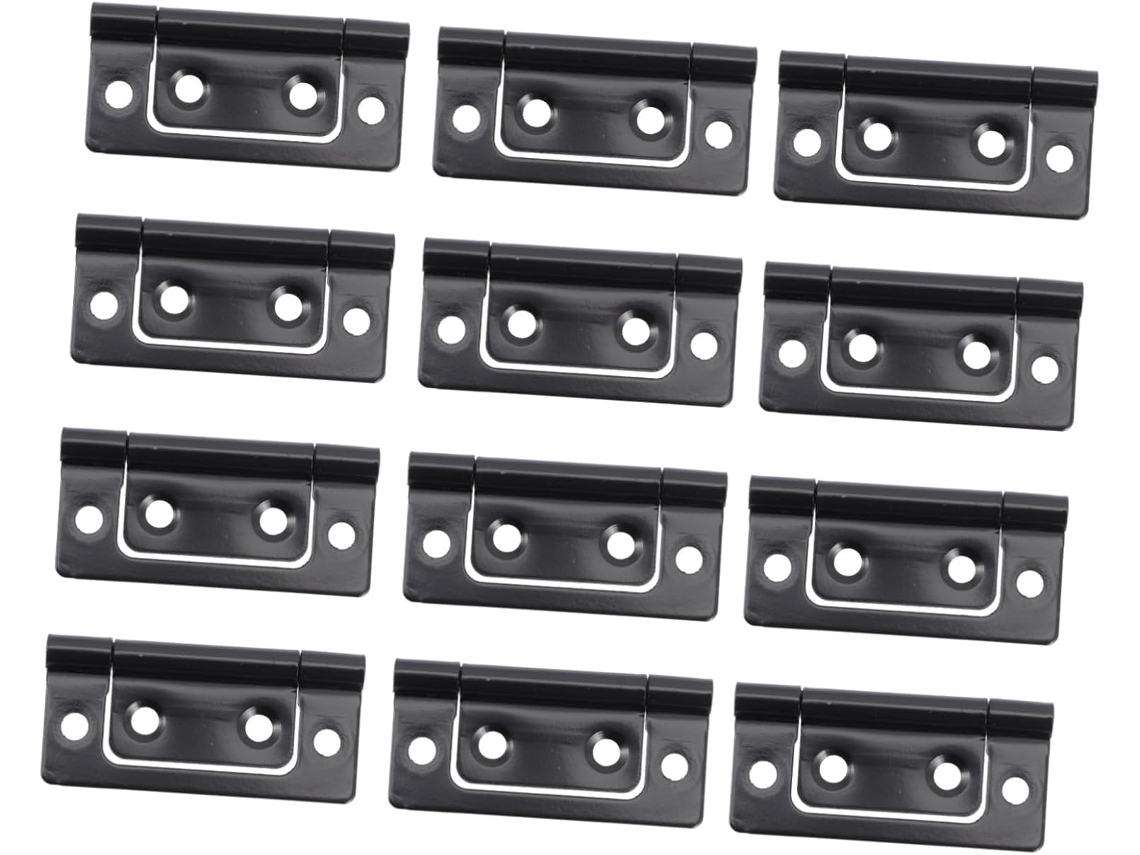 Conjunto De 12 Dobradiças Porta Reforçadas Em Ferro Espesso, Na Cor