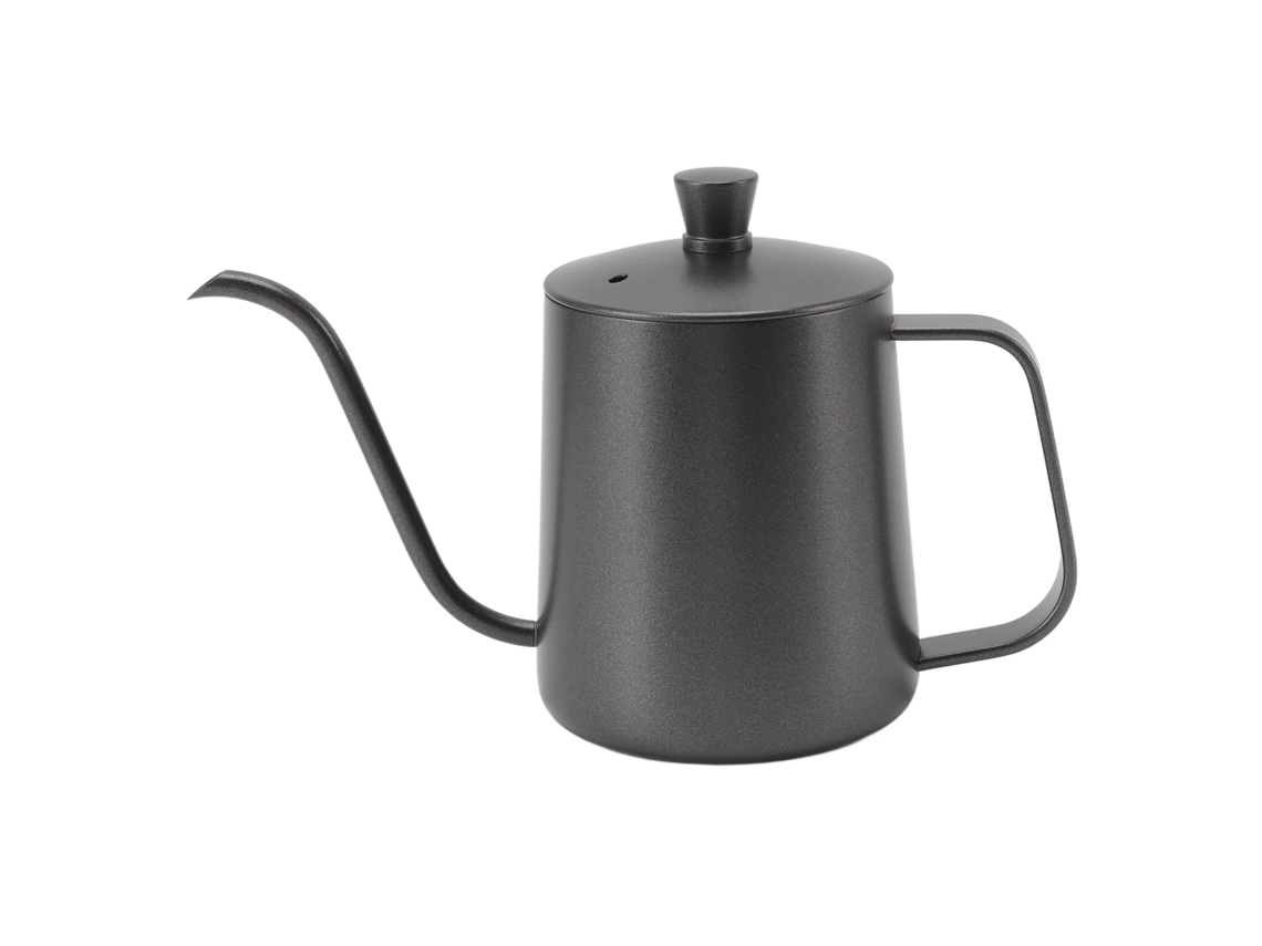 Cafeteira Longa E Fina, Preta, De Aço Inoxidável, Pequena, Com Tampa, Para Uso Doméstico, 350ml Brilvibera