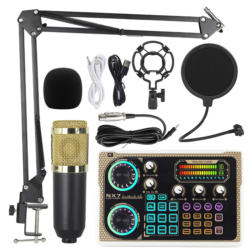 Kit de Placa de Som BM800 Nx7 MDUG (dourado)