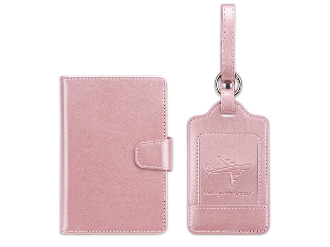 Porta, Documentos E Porta, Cartões De Viagem Rosa Rosa