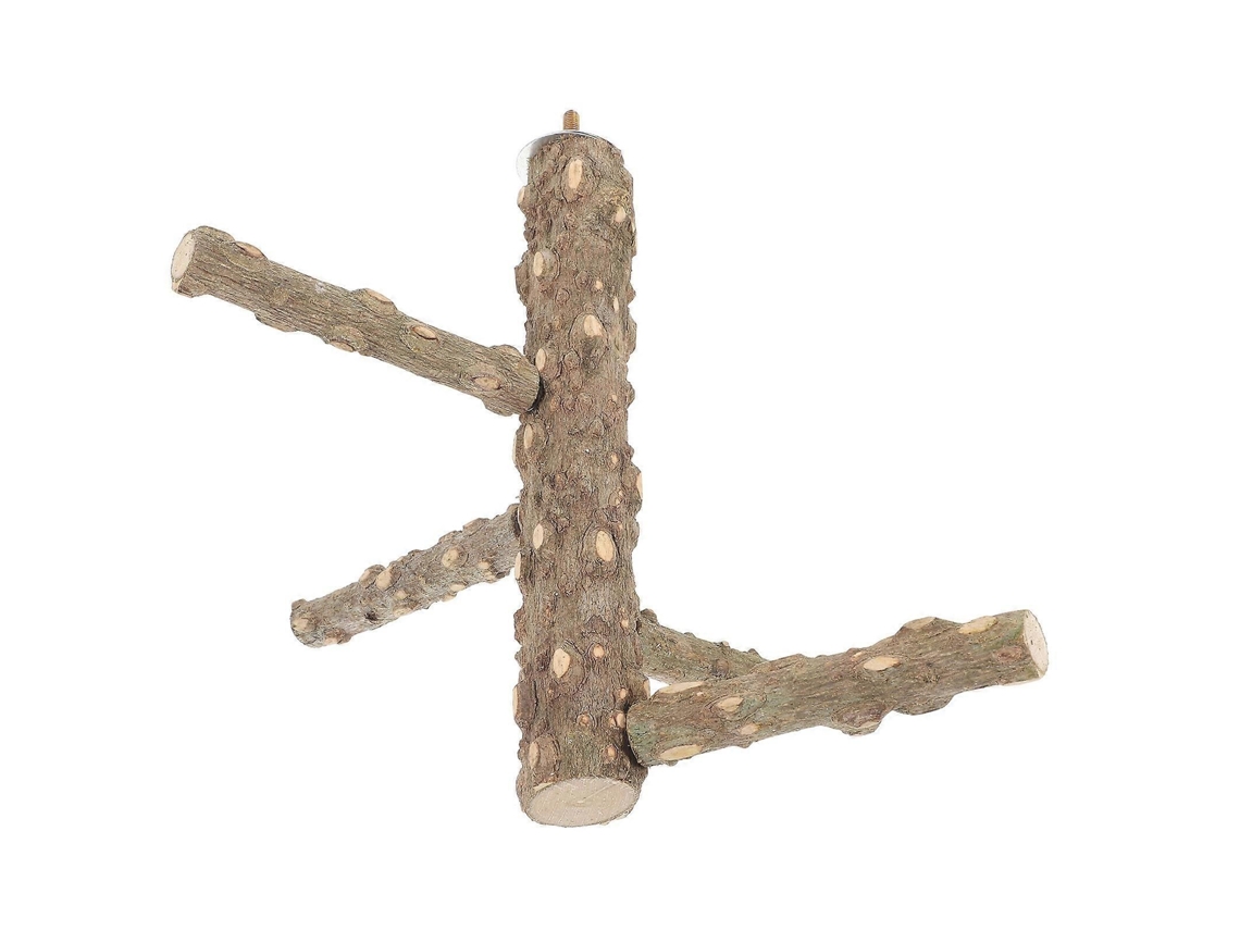 Poleiro De Madeira Natural Para Pássaros