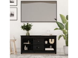 Vidaxl Móvel De Tv 103x36,5x52 Cm Madeira De Pinho Maciça Preto