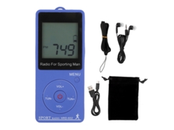 Rádio Portátil Digital Fm/am Com Display Lcd, Função De Passos E Memória De Estações Para Esportes
