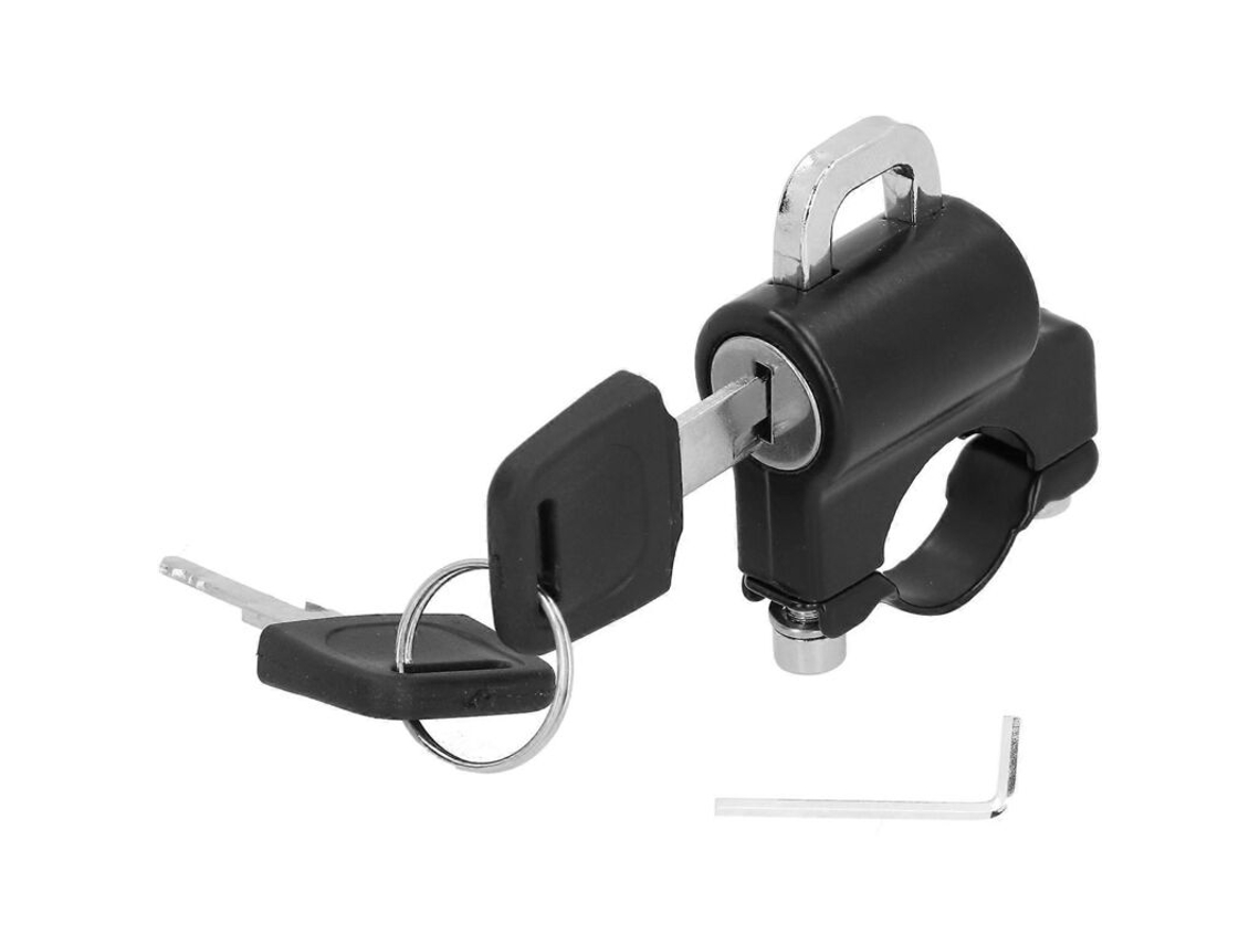 Cadeado Metálico Para Capacete De Motocicleta, Com 2 Chaves, Compatível Com Guidões De 23 Mm (0,911 Polegadas) E Universal.