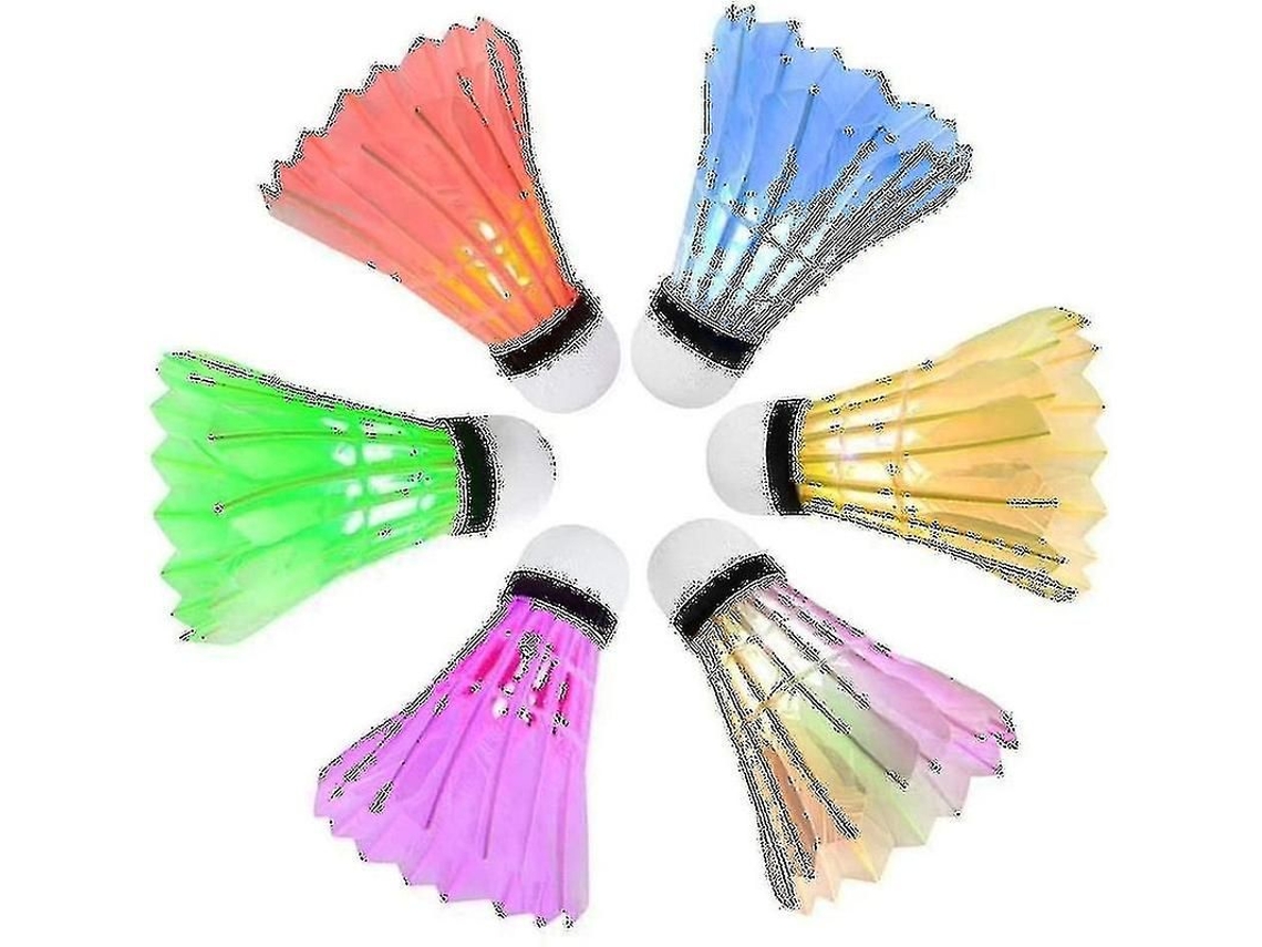 4 Petecas De Badminton Com Led Iluminado