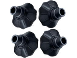 Capas Protetoras Doitool Para Pés De Cadeiras Dobráveis, Antiderrapantes, 15mm, Pretas, Conjunto De 4 Peças Para Camping