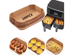Papel Manteiga Descartável Antiaderente Para Fritadeira, Micro-ondas E Vaporizador, Absorvente De Óleo, Pacote Com 100 Unidades, 22x14cm, Ma