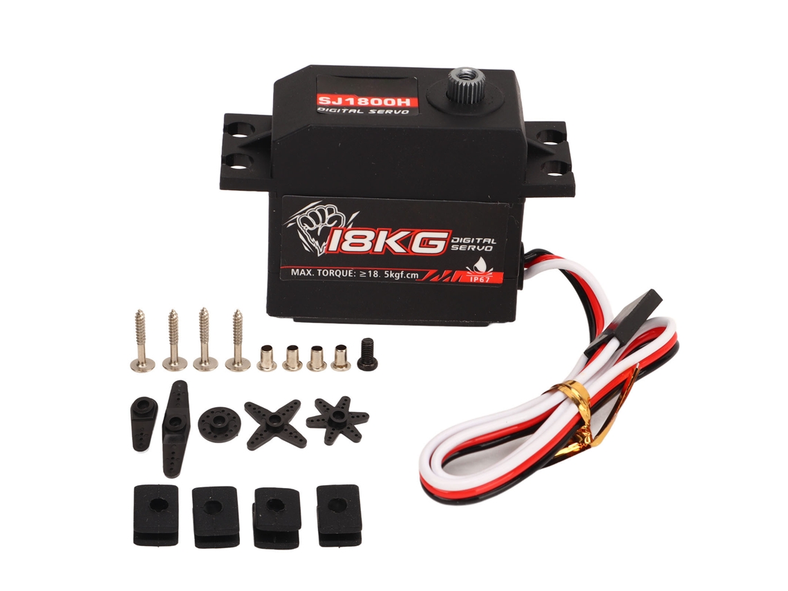 Mali servo Digital de Engrenagem Metálica À Pressão Alta Impermeável 18kg para Carro Rc Robô Helicóptero Navio Modelo
