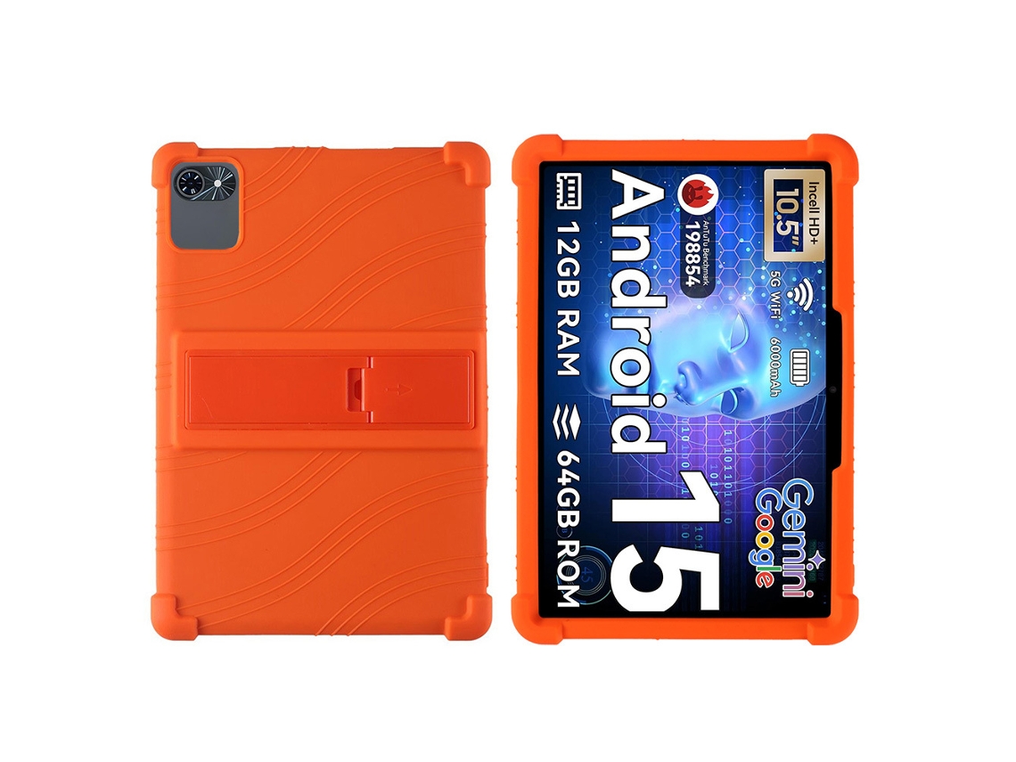 Capa Para Tabwee T80 10.5 Polegadas Com Suporte Resistente A Impactos Henten Home Laranja