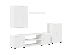 Conjunto Móvel TV 4 Peças Branco Madeira Processada MAISON EXCLUSIVE