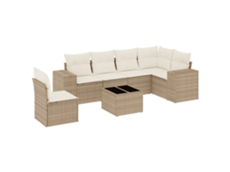 Garden Sofa Set, Garden Sofa Sets Vidaxl Bege Rattan / Vime (n/a)