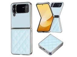 Capa De Celular Em Pu Com Glitter Rômbico E Revestimento Eletrolítico Para Samsung Galaxy Z Flip3