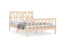 Cama Sem Colchão 140x200 Cm Madeira de Pinho Maciça MAISON EXCLUSIVE