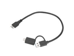 Aetheria cabo de Transmissão de Dados 2 em 1 Usb c Usb3.0 para Microusb3.0 Pvc para Disco Rígido (type c)