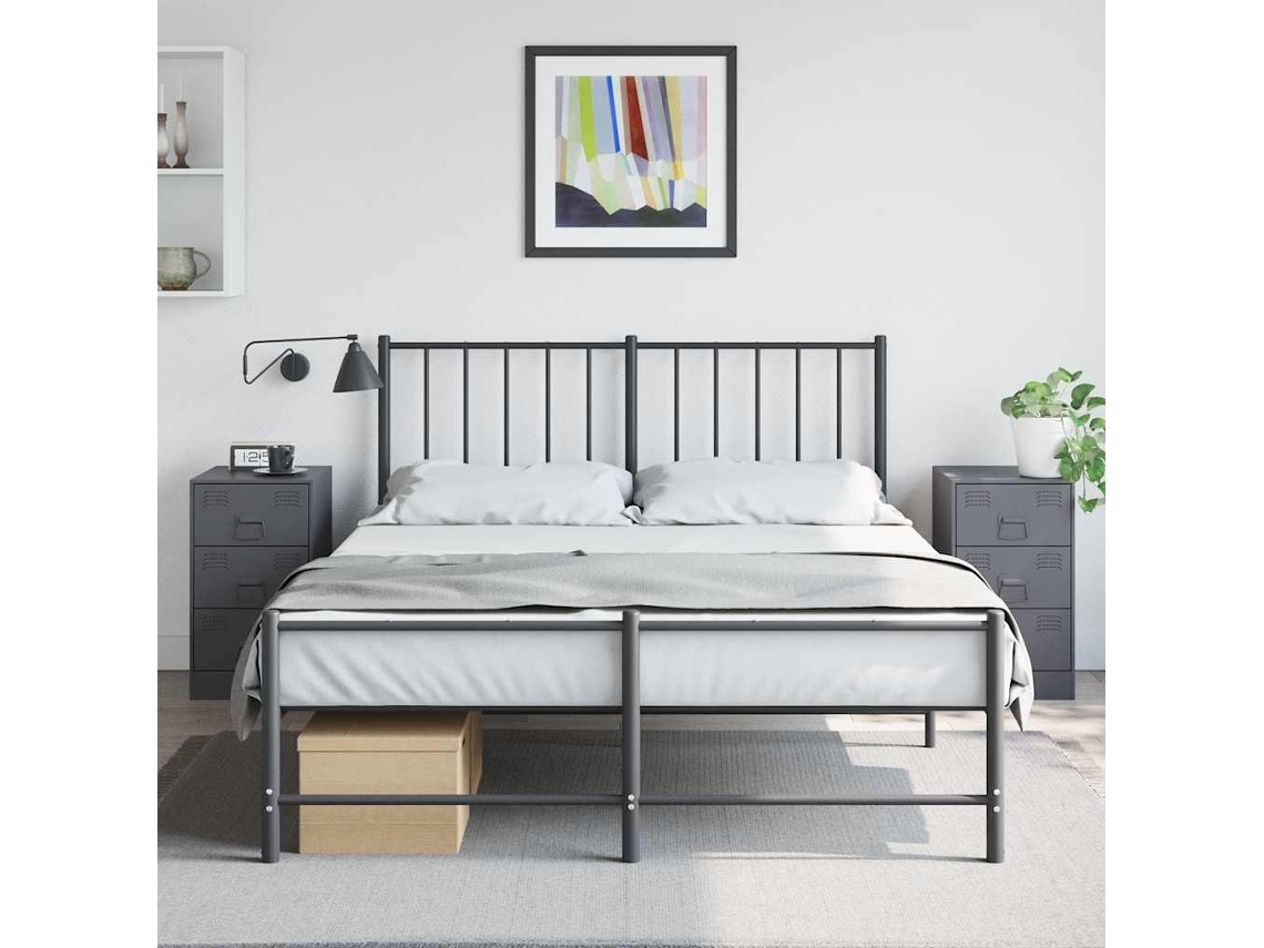 Vidaxl Mesas De Cabeceira 2 Pcs 34,5x39x62 Cm Aço Antracite
