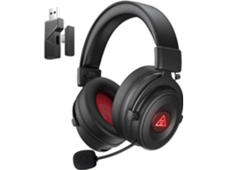 Fone de Jogo USB Sem Fio 7.1 Surround, Drivers 50mm, Microfone Removível, Cancelamento Ruído Preto JIAPEI