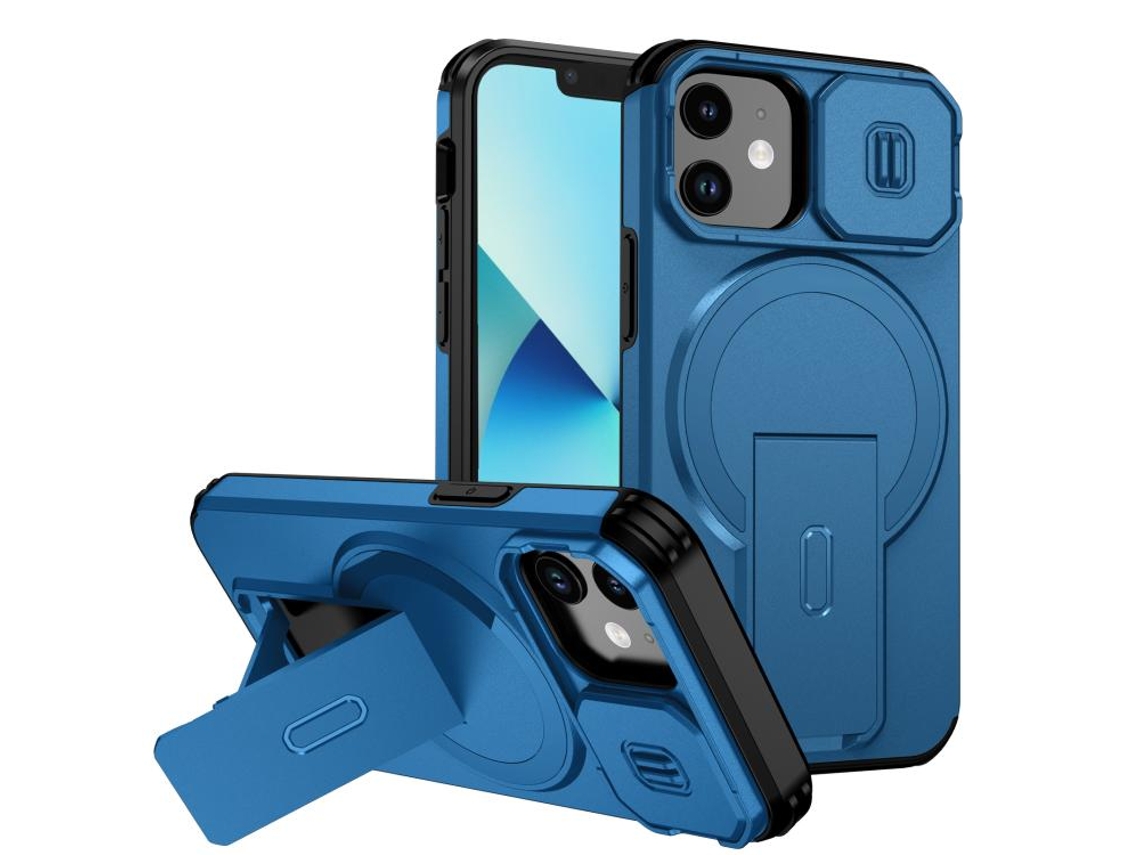 Capa Com Suporte Magsafe Para Iphone 13 Mini - Abertura Deslizante Com Proteção De Câmara
