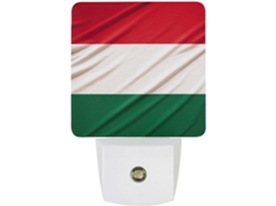Luminária Noturna Led De Tomada Com Estampa Da Bandeira Italiana, Sensor Crepuscular, Plugue De Parede, Luz Noturna