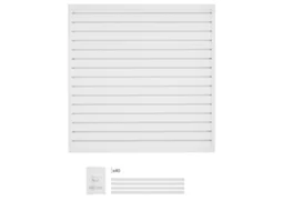 Painéis de Parede Ripas 1230 X 1235 20 Mm, Painel Garagem em Pvc com Design Modular, Estrutura Encaixe e Corte para Bricolagem, Armazenamento