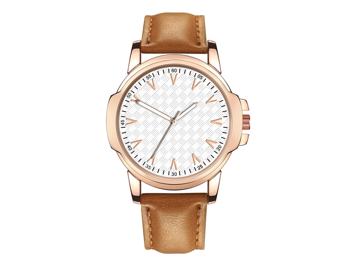 Relógio de Pulso Masculino Analógico de Quartzo com Dial Redondo Elegante e Durável