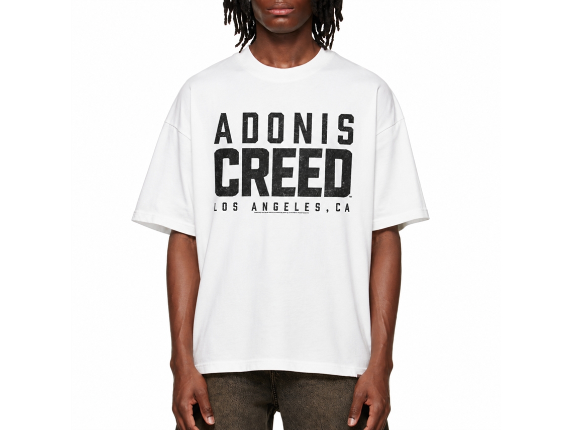 Rockinstone Rocky Movie Adonis Creed Logo White Adult T-shirt Size:m