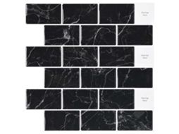 Vidaxl Azulejo Subterrâneo 20 Unid. Mármore Preto 30 X 30 Cm
