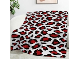 Manta com Estampa de Leopardo Animal 180x200 Cm Multifuncional Macia Flanela Aconchegante para Cama Escritório